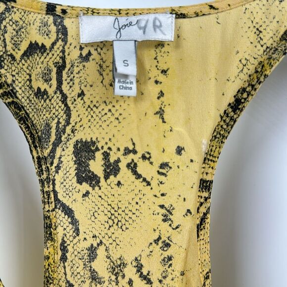 Joie Silk Yellow Snake Print Tank Top Small Racerback - Picture 5 of 9